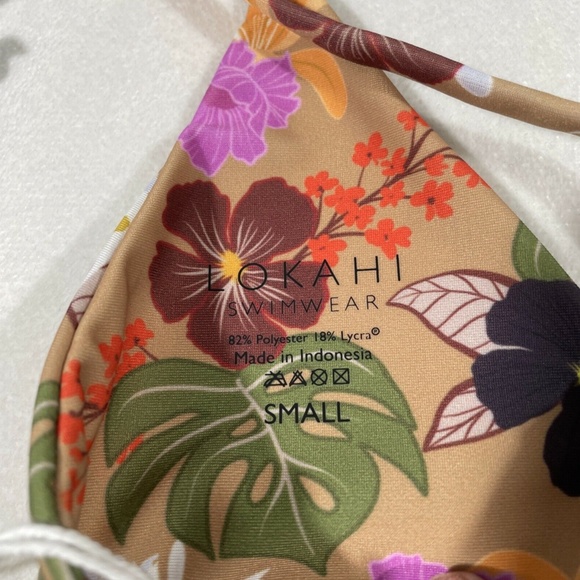 NEW Lokahi Swimwear [ Small ] Floral Vada Bikini‎ Top in Hana Print - Picture 11 of 12